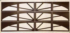 12 Amarr Sunray Replacement Inserts for Amarr Short Panel Garage Doors Mahogany - Picture 1 of 5