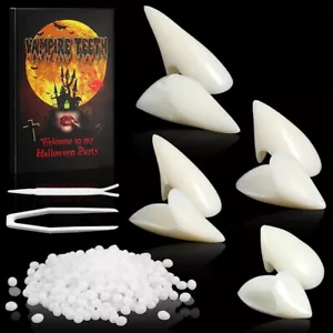 Vampire Teeth Fangs Dentures Props Costume Props Party DIY Halloween Dress up - Picture 1 of 17