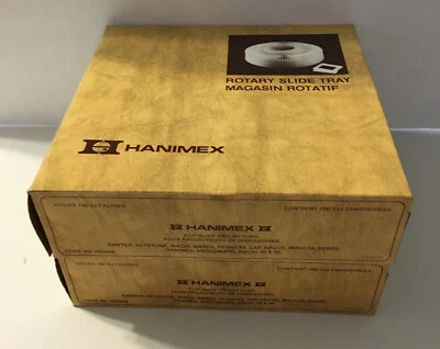 Hanimex Brand Rotary Slide Carousel Tray Holds 100 2"x2"  Slides Vintage Lot Of2 - Image 1 of 4