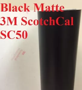 24" X 50 yardas Negro Mate 3M Letrero Gráfico Corte Vinilo ScotchCal SC50 - Imagen 1 de 3