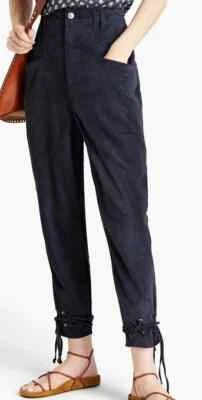 UAU! Calça de couro noturna desbotada Isabel Marant "Adeloisa" nova com etiquetas EUA 6 US$ 2070 - Imagem 1 de 3