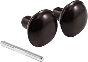 E 2499 Solid Brass Vintage Door Knob Spindle Set, 2-1/4 In. outside Diameter, Br - Picture 1 of 12