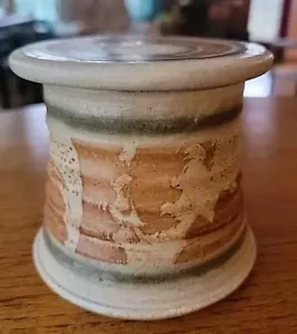 Butter Bell Crock Keeper Studio Arte Cerámica Rústica Hopkins Firmado Nuevo - Imagen 1 de 8