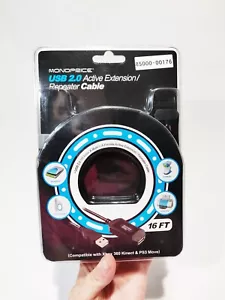 NEW Monoprice USB2.0 Active Extension/RepeaterCable 16FT/5M MC-UEC5M2 PID:8751 A - Picture 1 of 2