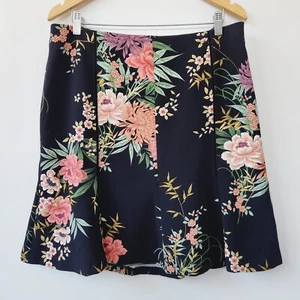 *New* VERONIKA MAINE Black Floral Short Skirt SIZE 16 BNWT Made in Aus RRP $199 - Picture 1 of 7