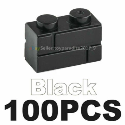 ☀️ x100 VERMELHO ESCURO 1x2 peças de construção de tijolos de alvenaria lote a granel #98283 - Imagem 1 de 4