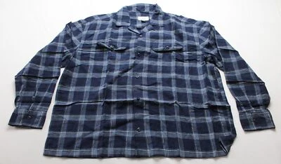 American Eagle Men's Linen Blend Mechanic Button-Up Shirt EJ2 Blue Size XL NWT  - Image 1 of 3