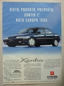 *ADVERTISING PUBBLICITA' CITROEN XANTIA -- 1994 ALTRE DISPONIBILI - Foto 1 di 11