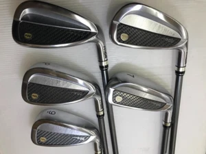 2022 PRGR super egg 7~AW 5pc Original Carbon R-flex M-37 Iron Set Golf Club R716 - Picture 1 of 6