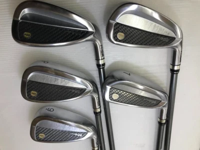 2022 PRGR super egg 7~AW 5pc Original Carbon R-flex M-37 Iron Set Golf Club R716 - Image 1 of 4