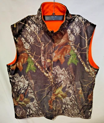 Red Head Hunting vest, camoflauge and orange, reversible, pockets - Image 1 of 4