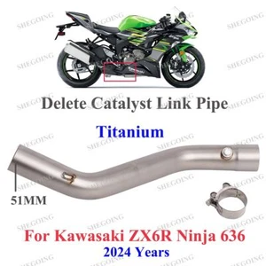 Escape For Kawasaki ZX6R Ninja 636 2024 Motorcycle Exhaust Middle Pipe Titanium - Picture 1 of 6