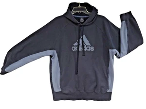 Sudadera con Capucha Adidas Gris Pullover Grande Logo Terry Francés Talla L - Imagen 1 de 12