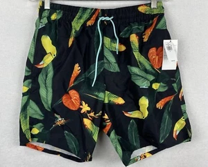Bañador Hawaiano Old Navy Hombre S UPF 40 Malla Calzoncillo Forrado Negro 29x8 Nuevo con Etiquetas $30 - Imagen 1 de 5