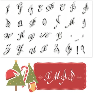 Alphabet Letters Clear Stamps for Card Making, Capital Letters Words Rubber Stam - Picture 1 of 5