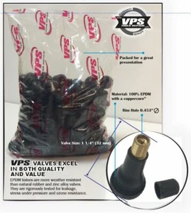 500 pk ($0.20ea) TR413 Tubeless Snap In Valve - Black Rubber - HIGH QUALITY - Picture 1 of 1
