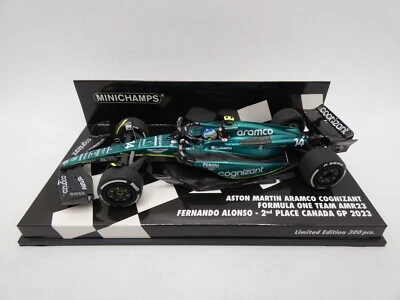 Aston Martin AMR23 Fernando Alonso #14 2° GP Del Canada 2023 Minichamps 1/43 F1 - Immagine 1 di 3