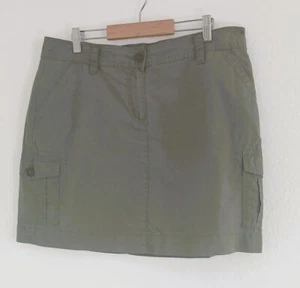 Chaus Sport Women's Dark Moss Elastic Back Cargo Skort Size 10 - Picture 1 of 7