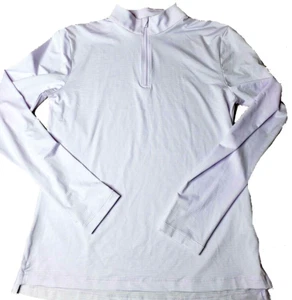 NIKE DRI-FIT VICTORY 1/2 ZIP GOLF SHIRT WHITE LILAC STRIPES WOMEN XL BV0235-509 - Picture 1 of 1