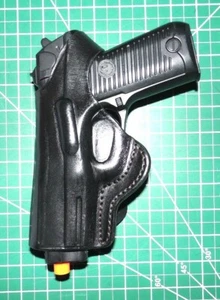 Tagua PD1R-051 LH Black Leather Thumb Break Rotating Paddle Holster Ruger P95 - Picture 1 of 11