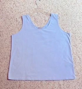 Chico’s Size 4 US Size XXL Periwinkle Sleeveless Silky Feel Dressy Women’s Tank - Picture 1 of 4