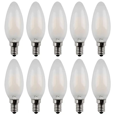 10 candele a filamento LED MÜLLER-Licht 4 W = 40 W E14 opache 470 lm bianco caldo 2700 K