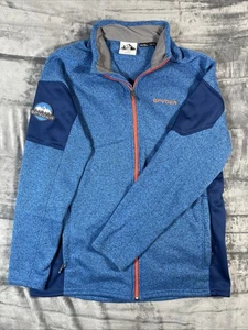 Chaqueta Spyder Para Hombres XL Azul Jaspeado Vellón Imperio Exterior Bolsillo Cremallera Abrigo - Imagen 1 de 7