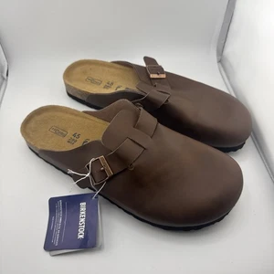 ¡¡¡NUEVO CON ETIQUETAS!!! Birkenstock Boston marrón suela sintética suave talla UE 45 M 12-12,5 - Imagen 1 de 8