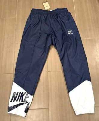 Nike Sportswear Windrunner Woven Linen Track Joggers Mens Size M Blue HJ2034-492 - Image 1 of 4