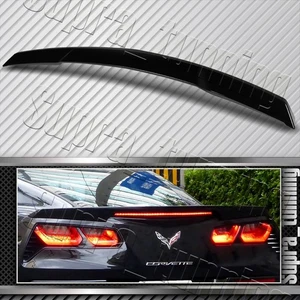Pearl Black ABS Rear Trunk Lid Spoiler Wing For 2014-2019 Chevrolet Corvette C7 - Picture 1 of 5
