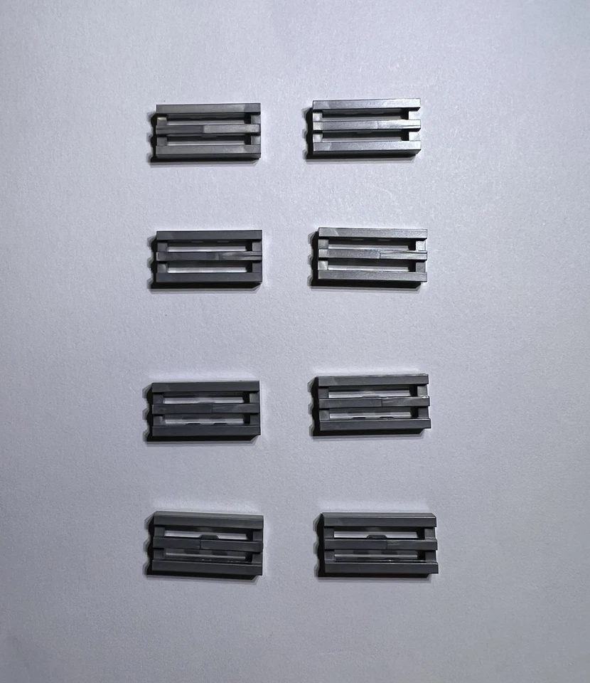 Lego Lote De 8 Parrillas Rejilla Radiador 1x2 Gris Plata Nuevo City Vent Car Foto 1 de 1