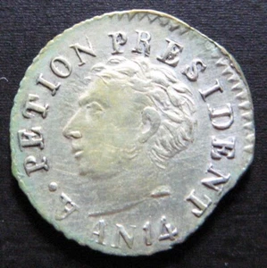 HAITI - 12 CENTIMES AN 14 (1817) KM# 13, LARGE HEAD - Imagen 1 de 2