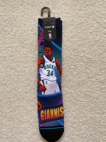 Stance Fast Break Giannis Antetokounmpo Crew Socks Mens Large Shoe Size 9-13 Cover