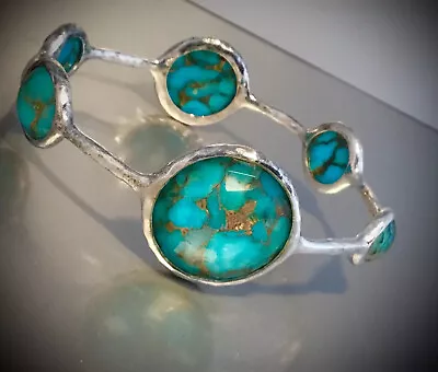 NUEVO BRAZALETE IPPOLITA PLATA ESTERLINA 6 PIEDRAS EN TURQUESA - Lote Aprox 7 1/2 Foto 1 de 4