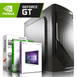 EXO GAMING PC AMD X4 950 Quad 16GB DDR4 128GB SSD GT710 2GB Windows 10 Computer - Bild 1 von 12