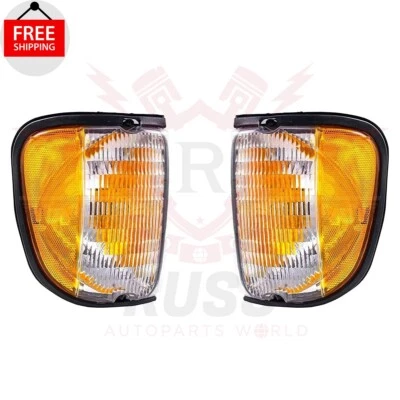 New Front Corner Light  Pair Set Fits 1992-2002 Ford E-150 Econoline E-250 - Image 1 of 4
