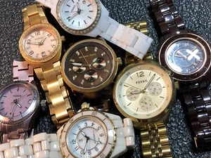 Ladies Watch Lot Michael Kors,Fossil,Isaac Mizrahi,Akribos Women’s UNTESTED - Picture 1 of 24