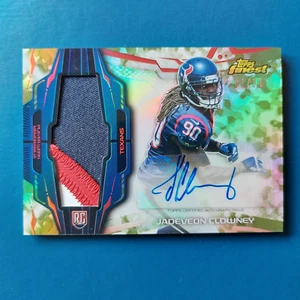 JADEVEON CLOWNEY 2014 TOPPS FINEST CAMO REFRACTOR 3-COLOR PATCH RC AUTO #1/10 MT - Picture 1 of 3