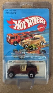 Hot Wheels # 3259 CJ-7 4x4 JEEP TRUCK METAL FLAKE BROWN 1980s Unpunched Blister - Picture 1 of 5