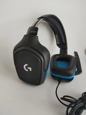 Logitech G432 7.1 Surround Sound Over-the-Ear Wired Gaming Headset Blue Black - Image 1 of 4