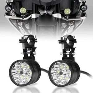 2X LED Spot Light Auxiliary Motorcycle Headlight Hi-Lo Driving Fog Lamp 3 Modes - Picture 1 of 10