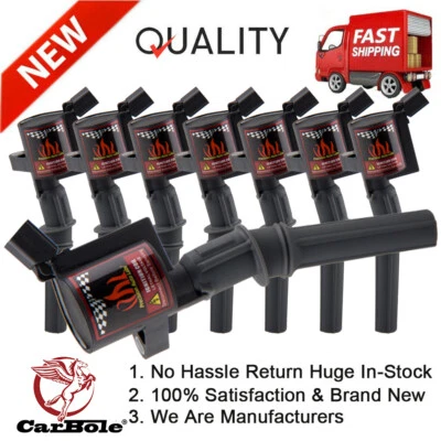 8Pcs Ignition Coil For 1998 1999 2000 2001-2011 Ford Crown Victoria 4.6L DG508 - Image 1 of 4