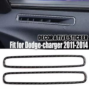 Borde de salida de aire lateral de puerta apto para Dodge Charger 2011-2014 fibra de carbono real - Imagen 1 de 10