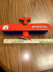 MobilOil / Mobilgas 1934 Stearman Bi-plane "Red" Die-cast Airplane Plane Collect - Picture 1 of 14