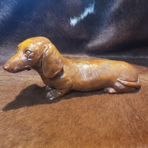 Dachshund Art Doxie  Figurine Canine Dogs Hotdog Weiner dog  - Picture 1 of 7