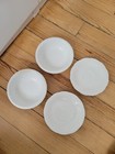 Lot Coupelles Faience Fine Blanche Sarreguemines Perlé Et Floral