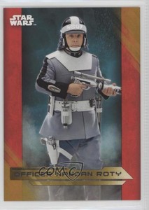 2017 Topps Star Wars: The Last Jedi Gold 21/25 Officer Nandan Roty #39 fm0