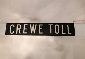 Edinburgh 212 Vintage Linen Destination Bus Blind 1975 29” - Crewe Toll - Picture 1 of 5