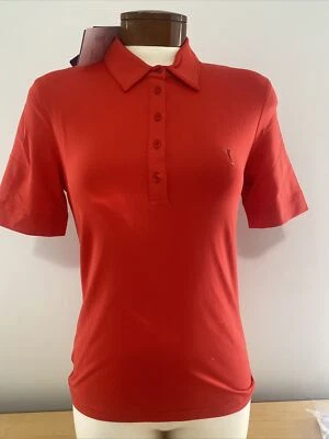 NWT Golfino Ladies Dry Comfort Short Sleeve 7238922 367 Red Sz 4 6 8 NEW - Image 1 of 4