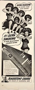 1942 Blackstone Cigars Successful Men Pretty Cabaret Girls Vintage Print Ad - Picture 1 of 6